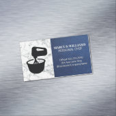 ミキシングボウル |ブルーレザー大理石 マグネット名刺 (インサイチュ)