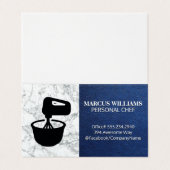 ミキシングボウル |ブルーレザー大理石 名刺 (外部フラット)