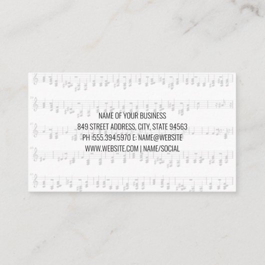 ミキシングボード |楽譜 名刺 (裏面)