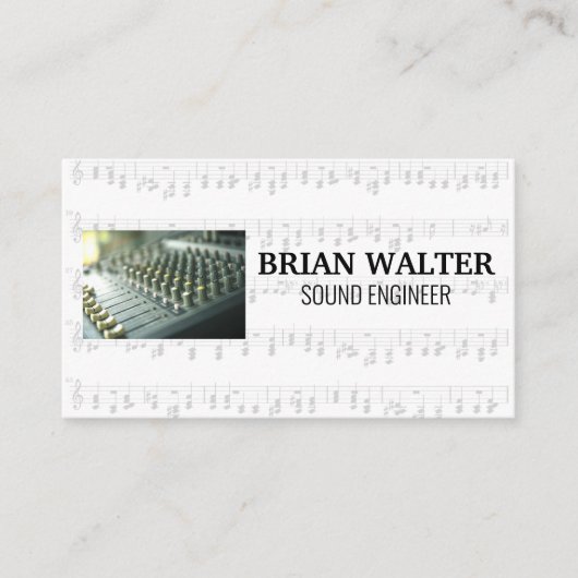 ミキシングボード |楽譜 名刺 (正面)