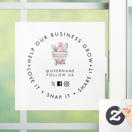 ミキシング弓ベーカリーソーシャルメディ後を追アウィンドウの固定 ウィンドウサイン (ホーム)