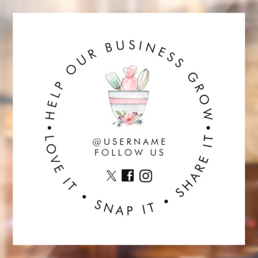 ミキシング弓ベーカリーソーシャルメディ後を追アウィンドウの固定 ウィンドウサイン (シート2)