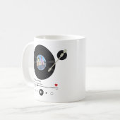 ミキステプビニールレコードとフォトベスティー誕生日 コーヒーマグカップ (正面左)