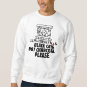 ミキチおもしろいェス黒猫xマス炭サンタ スウェットシャツ (正面)