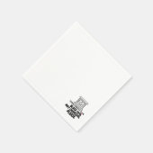 ミキチおもしろいェス黒猫xマス炭サンタ スタンダードカクテルナプキン (角)