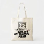 ミキチおもしろいェス黒猫xマス炭サンタ トートバッグ (正面)