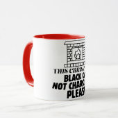 ミキチおもしろいェス黒猫xマス炭サンタ マグカップ (正面左)