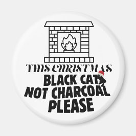 ミキチおもしろいェス黒猫xマス炭サンタ マグネット