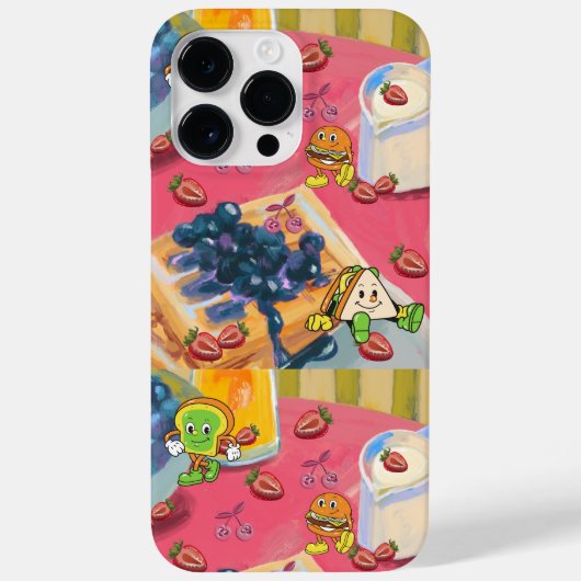 ミキチエスいちごヨージェルトusaflagバーガーフルーツ Case-Mate iPhoneケース (裏面)