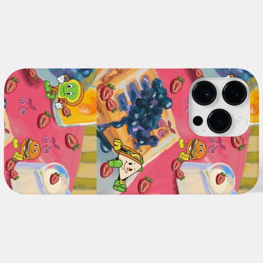 ミキチエスいちごヨージェルトusaflagバーガーフルーツ Case-Mate iPhoneケース (裏面 (横))