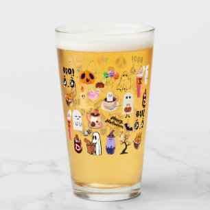 ミキチエスかわいいコーヒーハロウィーンクロワッサン タンブラーグラス