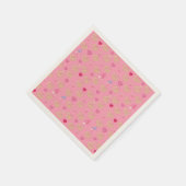 ミキチエスかわいいプレツェルパン居心地の良いバレンタインパストリー スタンダードカクテルナプキン (角)