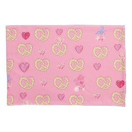 ミキチエスかわいいプレツェルパン居心地の良いバレンタインパストリー 枕カバー