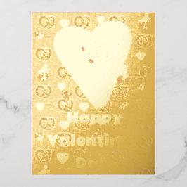 ミキチエスかわいいプレツェルパン居心地の良いバレンタインパストリー 箔シーズンポストカード