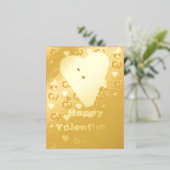 ミキチエスかわいいプレツェルパン居心地の良いバレンタインパストリー 箔シーズンポストカード (立ち正面)