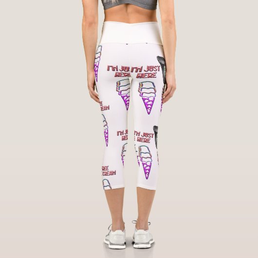 ミキチエスのアイスクリームジェラート転動ロックグリーン カプリレギンス (裏面)