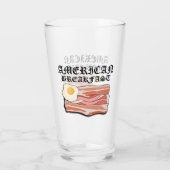 ミキチエスのアメリカの朝食ベーコンの卵7月ピクニック タンブラーグラス (裏面)