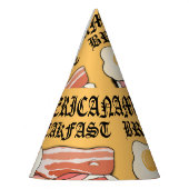 ミキチエスのアメリカの朝食ベーコンの卵7月ピクニック パーティーハット (左)