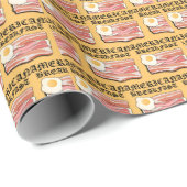 ミキチエスのアメリカの朝食ベーコンの卵7月ピクニック ラッピングペーパー (ロールコーナー)