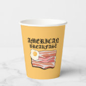 ミキチエスのアメリカの朝食ベーコンの卵7月ピクニック 紙コップ (裏面)