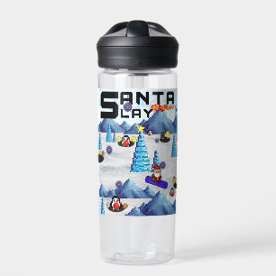 ミキチエスのクリスマスサンタスノーボードのクルーのペンギン ウォーターボトル