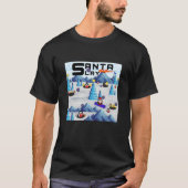 ミキチエスのクリスマスサンタスノーボードのクルーのペンギン Tシャツ (正面)