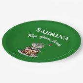 ミキチエスのコーヒークリスマス引用文かわいいカフェイン ペーパープレート (アングル)