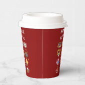 ミキチエスのコーヒークリスマス引用文かわいいカフェイン 紙コップ (右)