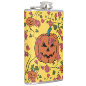 ミキチエスのハロウィーンカボチャ不気味10月秋赤 フラスク (右)