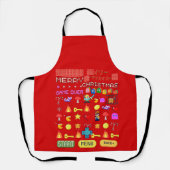 ミキチエスのホリデーシーズンのクリスマス七面鳥ダイニング エプロン (正面)
