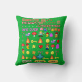 ミキチエスのホリデーシーズンのクリスマス七面鳥ダイニング クッション (裏面)