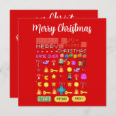 ミキチエスのホリデーシーズンのクリスマス七面鳥ダイニング 招待状 (正面/裏面)