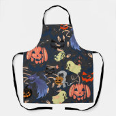 ミキチエスのレトロヴィンテージハロウィングルズカボチャ エプロン (正面)