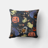 ミキチエスのレトロヴィンテージハロウィングルズカボチャ クッション (裏面)