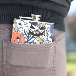 ミキチエスのレトロヴィンテージハロウィングルズカボチャ フラスク