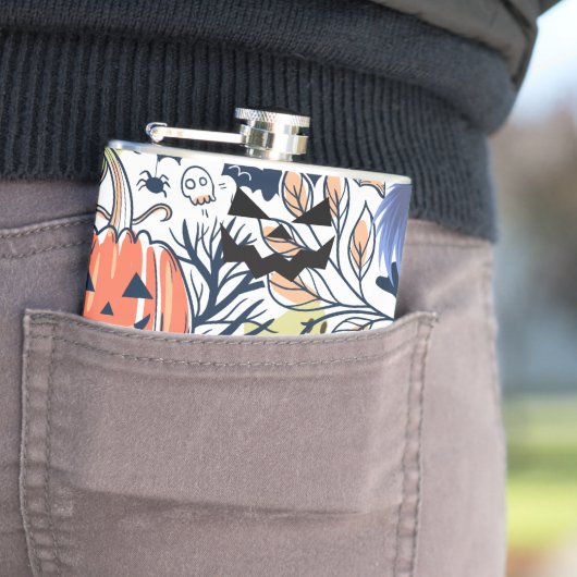 ミキチエスのレトロヴィンテージハロウィングルズカボチャ フラスク (インサイチュ)