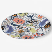 ミキチエスのレトロヴィンテージハロウィングルズカボチャ ペーパープレート (アングル)