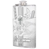 ミキチエススカルタトゥレインボーバラロック フラスク (左)