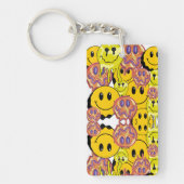 ミキチエススマイレーフェイスイエローガーデン キーホルダー (正面)