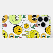 ミキチエススマイレーフェイスイエローガーデン iPhoneケース (裏面横)