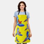 ミキチエスパラロットハワイ夏サンセットビーチ春 エプロン (着用した状態)