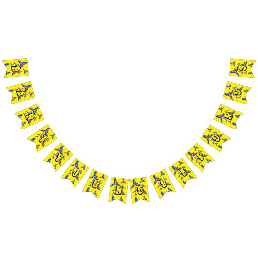 ミキチエスパラロットハワイ夏サンセットビーチ春 バンティングフラッグ (全)