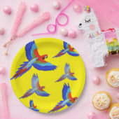 ミキチエスパラロットハワイ夏サンセットビーチ春 ペーパープレート (パーティー)