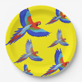 ミキチエスパラロットハワイ夏サンセットビーチ春 ペーパープレート