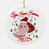 ミキチエスヴィンテージクリスマシャムサンクスギビング セラミックオーナメント (裏面)