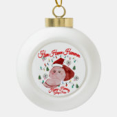 ミキチエスヴィンテージクリスマシャムサンクスギビング セラミックボールオーナメント (正面)