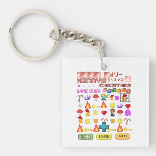 ミキチエス休日のクリスマスのクリスマスビデオゲームクテペンギン キーホルダー (正面)