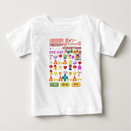ミキチエス休日のクリスマスのクリスマスビデオゲームクテペンギン ベビーTシャツ