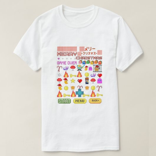 ミキチエス休日のクリスマスのクリスマスビデオゲームクテペンギン Tシャツ (デザイン正面)