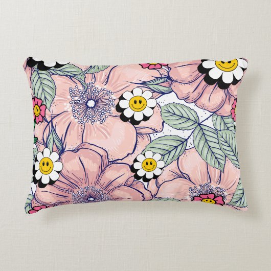 ミキチエス土日自然セルフロベバラ花 アクセントクッション (正面)